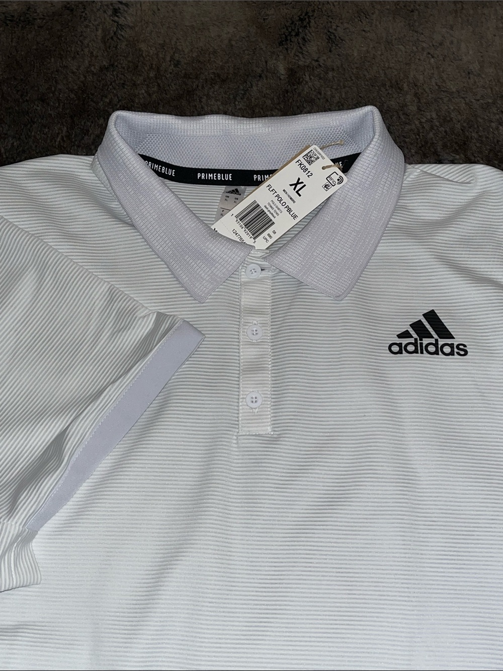 Adidas Tennis Shirt Men's XL FreeLift Primeblue Polo FK0812 Ribbed  Gray $65
